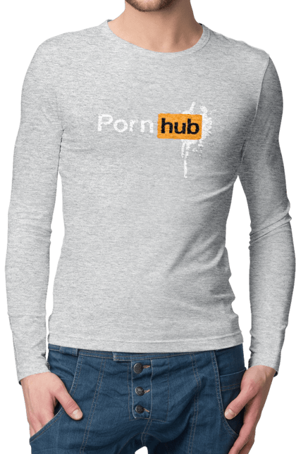 Men`s longsleeve with prints Porn hub. Hub, porn, porn hub, pornhub. 2070702