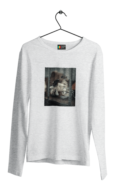 Чоловічий лонгслів з принтом "Мото". Байк, дорога, мото, сила, швидкість. 2070702