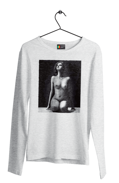 Men`s longsleeve with prints Body beauty. Body beauty, breast, female body, women`s breasts. 2070702