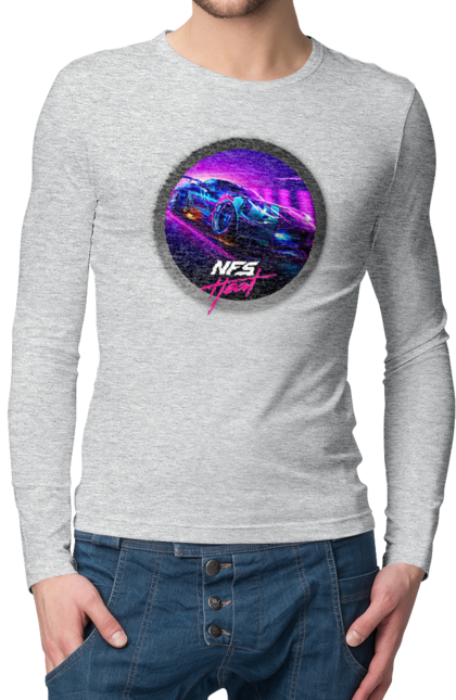 Men`s longsleeve with prints Need for speed Heat. Heat, need, need for speed, nfs, speed, unbound. 2070702