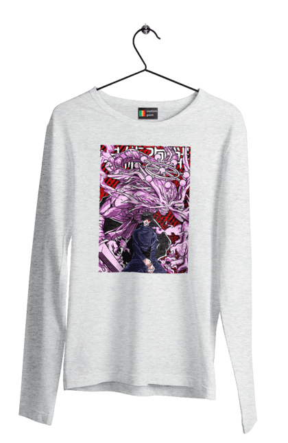 Men's longsleeve with prints Jujutsu Kaisen Megumi. Anime, dark fantasy, fushiguro, fushiguro megumi, jujutsu kaisen, magic battle, manga, megumi, mystic. 2070702