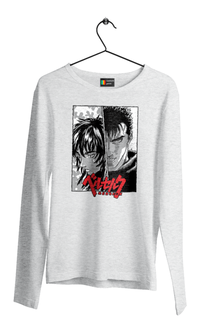 Men's longsleeve with prints Berserk. Anime, berserk, griffith, guts, kentaro miura, manga. 2070702