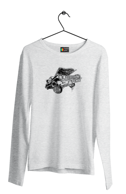 Men`s longsleeve with prints Car. Car, chevrolet, classic, impala, lowrider. 2070702