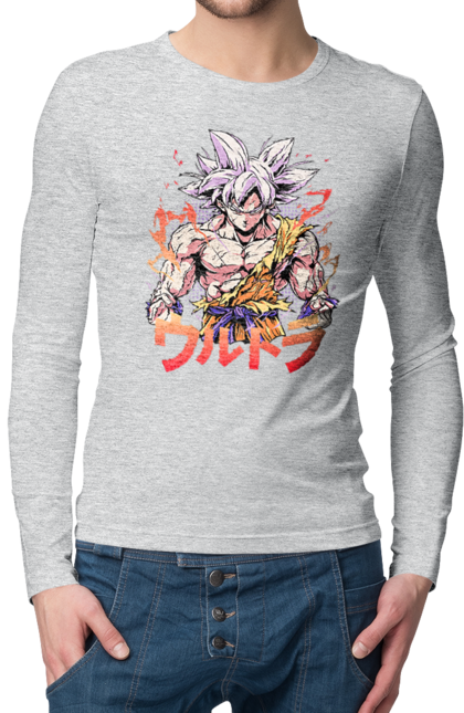 Men's longsleeve with prints Dragon Ball Son Goku. Anime, dragon ball, goku, manga, son goku, tv series. 2070702