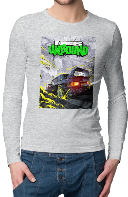 Men`s longsleeve with prints Need for Speed Unbound. Heat, need, need for speed, nfs, speed, unbound. 2070702