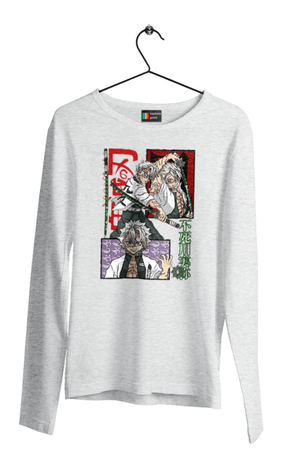 Men's longsleeve with prints Demon Slayer Sanemi. Anime, demon slayer, kimetsu no yaiba, manga, sanemi, sanemi shinazugawa, serial. 2070702