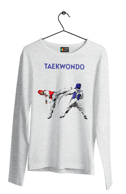 Men's longsleeve with prints Taekwondo. Korea, martial arts, sport, taekwondo, training. 2070702