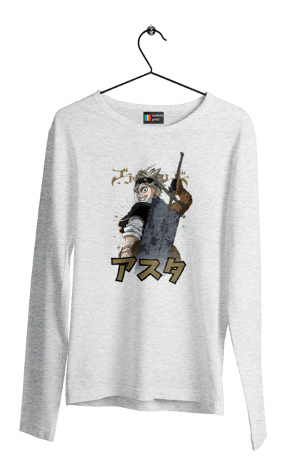 Men's longsleeve with prints Black Clover Asta. Anime, asta, black clover, manga, wizard king. 2070702