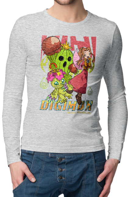 Чоловічий лонгслів з принтом "Digimon Мімі Татікава". Bandai, digimon, digital monsters, mimi tachikawa, аніме, віртуальні вихованці, манга, медіафраншиза, мімі татікава. 2070702