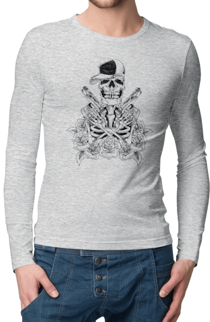 Skeleton with pistols