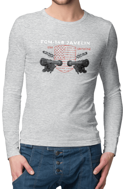 Men`s longsleeve with prints FGM 148 Javelin. Caesar, himars, javelin, nlaw, patriot, weapons, zaluzhny. 2070702