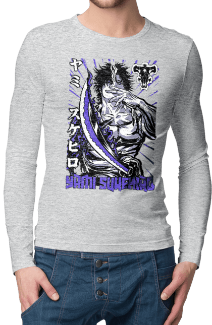 Men's longsleeve with prints Black Clover Yami Sukehiro. Anime, black clover, manga, yami sukehiro. 2070702