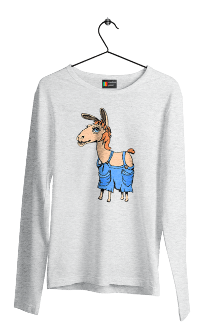 Men`s longsleeve with prints Llama Jumpsuit. Lama, overalls. 2070702