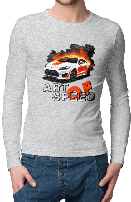Men`s longsleeve with prints Speed. Auto, automobile, car, race, speed. 2070702