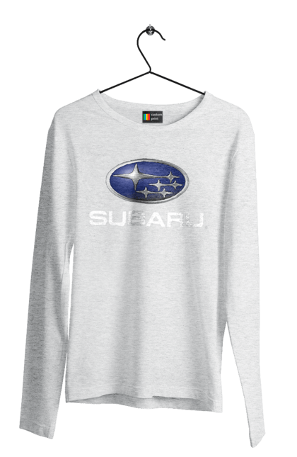 Чоловічий лонгслів з принтом "Subaru". Авто, логотип, субару. 2070702