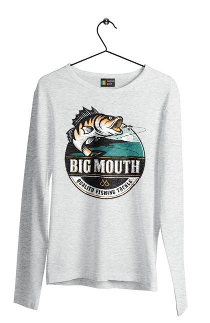 Чоловічий лонгслів з принтом "Рибалка". Вилика рибалка, рибалка, хоббі. 2070702