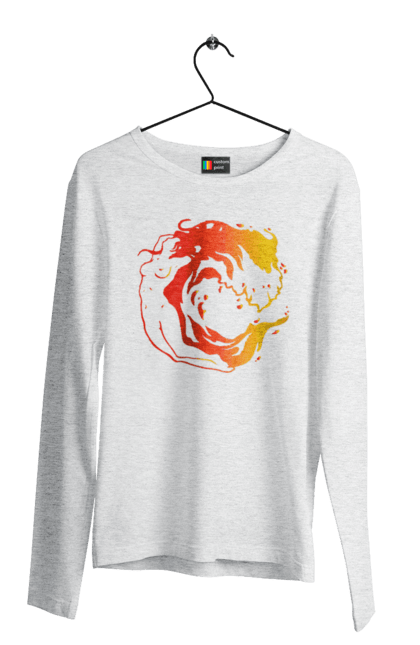 Men`s longsleeve with prints Girl wave. Girl, sea, wave. 2070702