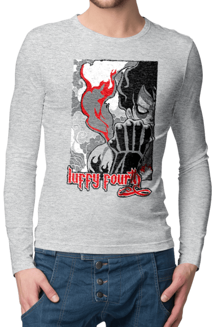 Men's longsleeve with prints One Piece Luffy. Anime, luffy, manga, monkey de luffy, one piece, pirates. 2070702