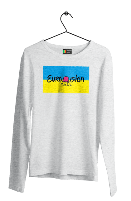 Чоловічий лонгслів з принтом "Євробачення за KALUSH Orchestra". Kalush orchestra, stefania, азов, врятувати азовсталь, врятувати захисників азовсталі, євробачення, звільнити, маріуполь, наші захисники, перемога, свобода. 2070702