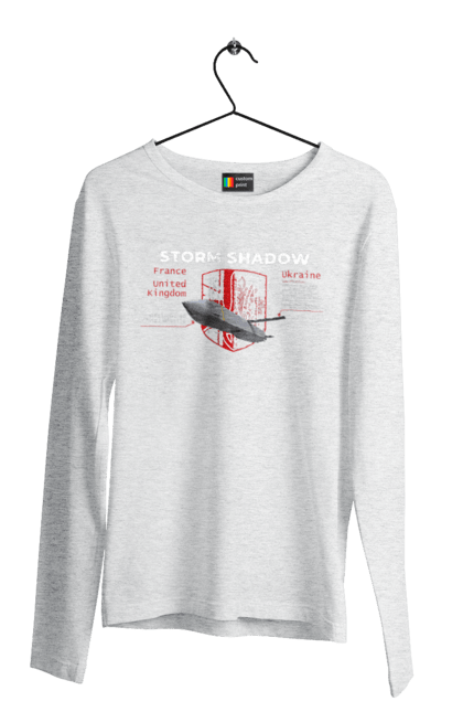Men`s longsleeve with prints Storm Shadow. F16, howitzer, industrious, nasams, storm shadow, suzanne, zuzana. 2070702