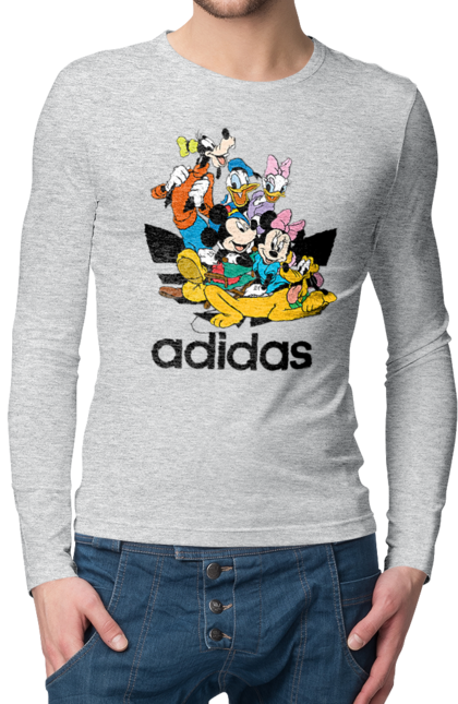 Men's longsleeve with prints Adidas Mickey Mouse. Adidas, cartoon, disney, mickey, mickey mouse. 2070702