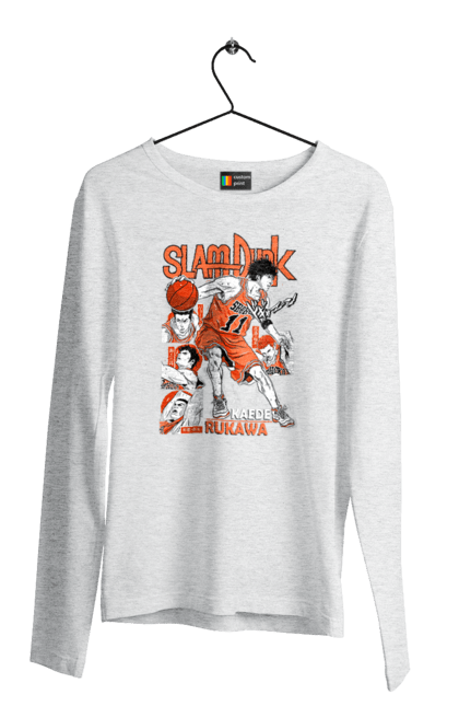 Men's longsleeve with prints Slam Dunk Kaede Rukawa. Anime, basketball, comedy, kaede rukawa, manga, school, shonen, slam dunk, sports anime. 2070702