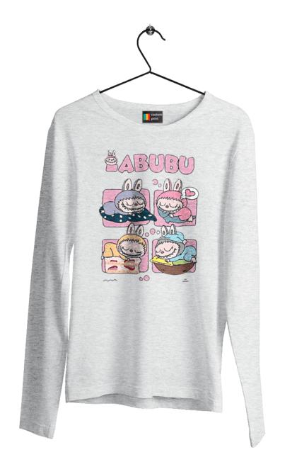 Чоловічий лонгслів з принтом "Сон Labubu". Labubu, weird cute, іграшки, лабубу. 2070702