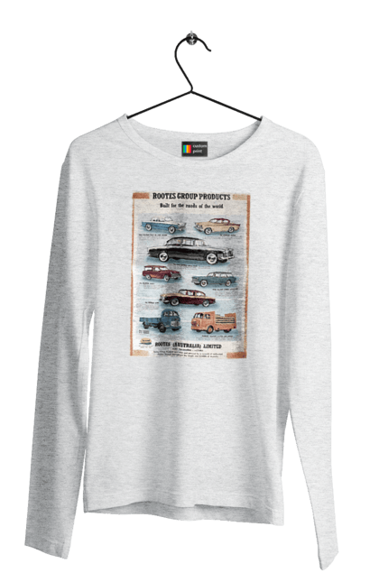 Чоловічий лонгслів з принтом "Аутомобільйо". Rootes, rootes (australia) limited, rootes group, rootes group products. 2070702