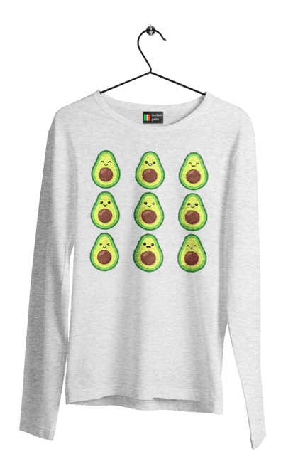 Men`s longsleeve with prints Avocado Mood. Avocado, emotion, food. 2070702