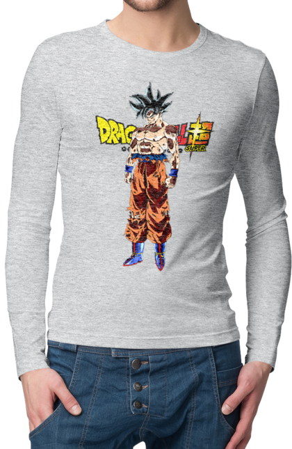 Чоловічій лонгслів з принтом "Перли дракона Сон Гоку". Dragon ball, manga, son goku, аніме, гоку, манга, перли дракона, сон гоку. 2070702