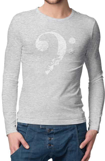 Men`s longsleeve with prints Skull (what is the meaning of life). After death, death, life, meaning of life, question mark, skull, what`s next. 2070702