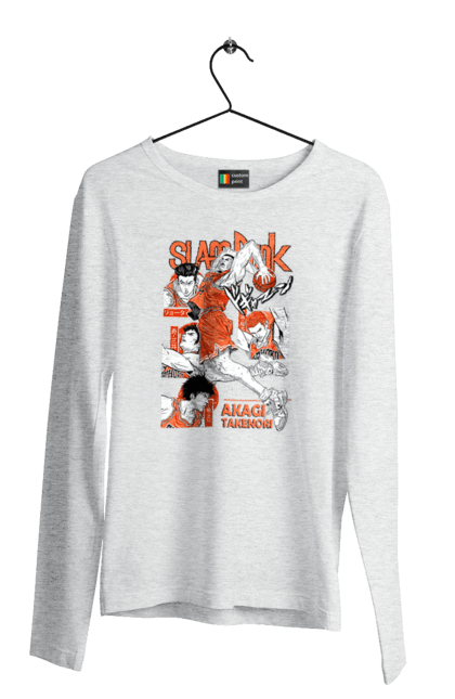 Men's longsleeve with prints Slam Dunk Takenori Akagi. Anime, basketball, comedy, manga, school, shonen, slam dunk, sports anime, takenori akagi. 2070702