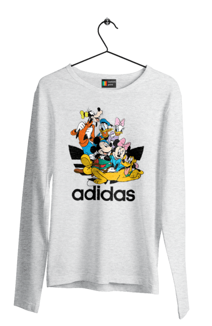 Men's longsleeve with prints Adidas Mickey Mouse. Adidas, cartoon, disney, mickey, mickey mouse. 2070702