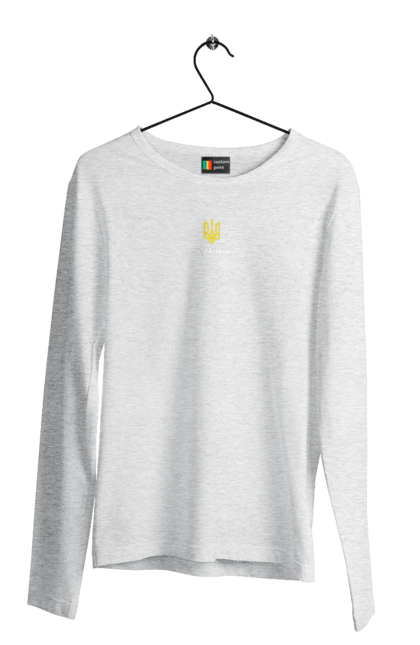 Men`s longsleeve with prints I am Ukrainian. Emblem of ukraine, i am ukrainian, symbols of ukraine, trident of ukraine, ukraine. 2070702