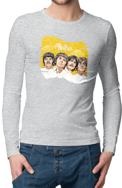 Men's longsleeve with prints The Beatles. Beatles, george harrison, john lennon, liverpool four, music, paul mccartney, ringo starr. 2070702