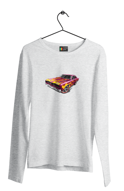Men`s longsleeve with prints Custom car. Airbrushing, auto, by custom, car, fire, flame, machine, tuning. 2070702