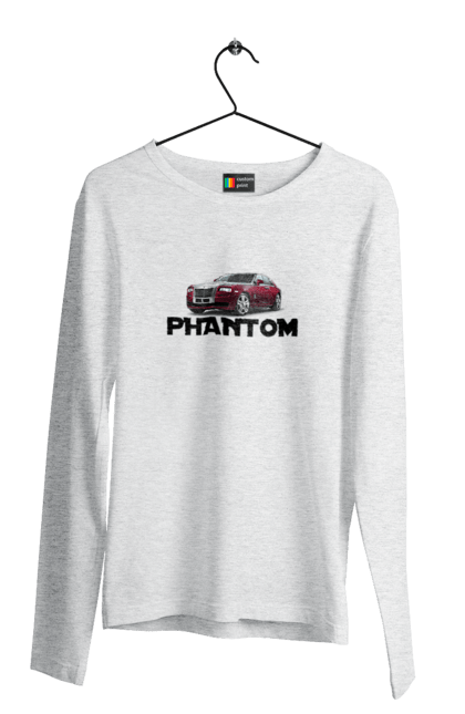 Men`s longsleeve with prints Rolls royce. Auto, car, luxury class, phantom, rolls royce, sedan. 2070702