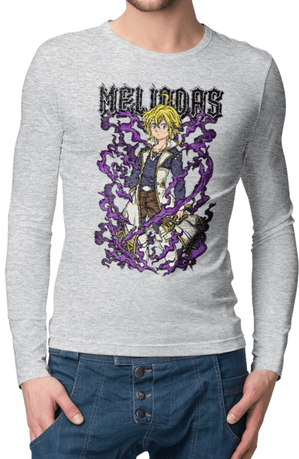 Men's longsleeve with prints Seven Deadly Sins Meliodas. Anime, dragon sin, manga, meliodas, seven deadly sins. 2070702