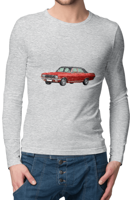 Мужской лонгслив с принтом Авто.3. Auto, old car, photo, professional photo. 2070702