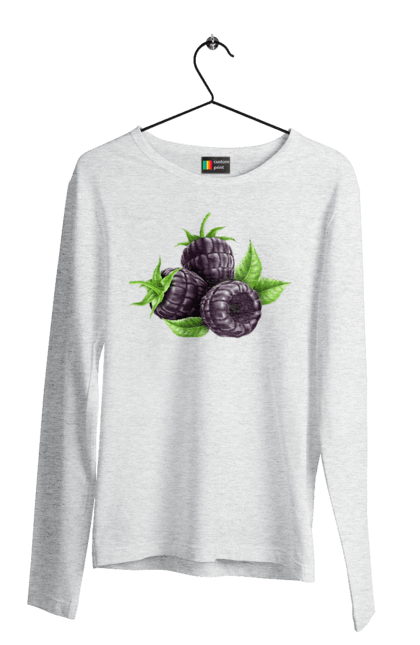 Men`s longsleeve with prints Blackberry. Berry, blackberry. 2070702