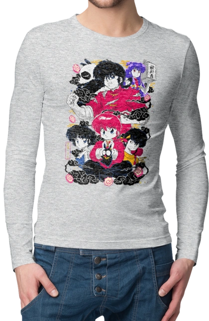 Мужской лонгслив с принтом Ранма 1/2. Shampoo, аниме, боевик, комедия, манга, мистика, ранма, романтика. 2070702