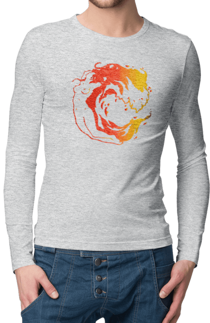 Men`s longsleeve with prints Girl wave. Girl, sea, wave. 2070702