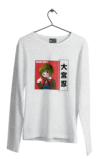 Men's longsleeve with prints Kiniro Mosaic Shinobu Omiya. Anime, gold mosaic, kiniro mosaic, kinmoza, manga, shinobu, shinobu omiya. 2070702