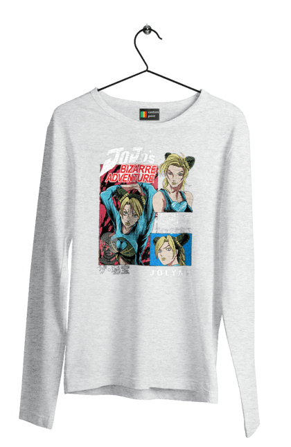 Men's longsleeve with prints JOJO Jolyne Cujoh. Anime, jojo, jojo`s bizarre adventure, jojo’s bizarre adventure, jolyne cujoh, manga. 2070702