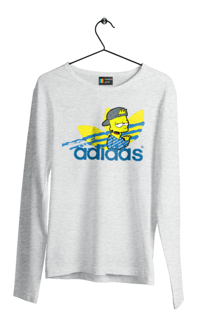 Чоловічій лонгслів з принтом "Adidas Барт". Adidas, bart, адідас, барт, мультфільм, серіал, сімпсон. 2070702