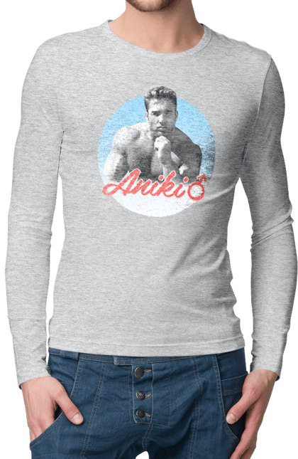 Чоловічий лонгслів з принтом "Біллі Херрінгтон". Аніки, біллі, біллі херрінгтон, гачі, гачімучі, гумор, прикольна, херрінгтон. 2070702