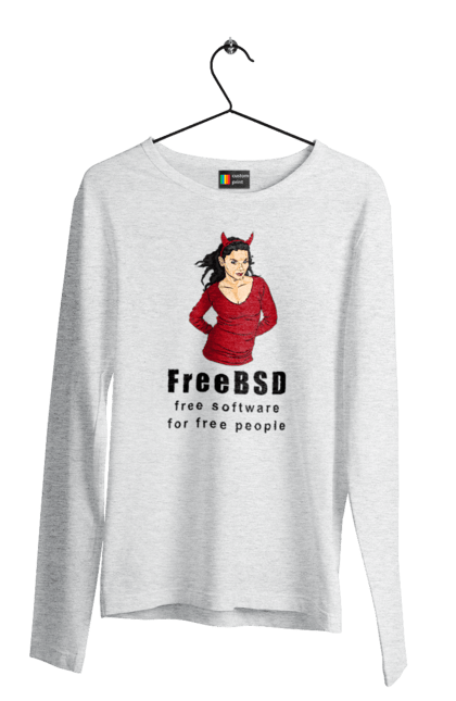 Чоловічий лонгслів з принтом "Freebsd Для Вільних". Bsd, freebsd, unix, адміністратор, айті, айтішник, безкоштовна, безкоштовно, бестія, вільна, демон, демонесса, доступність, незалежність, операційна система, ос, програміст, програмне забезпечення, свобода, сисадмін, система, системний адміністратор, софт, текст, червоний, чорний. 2070702