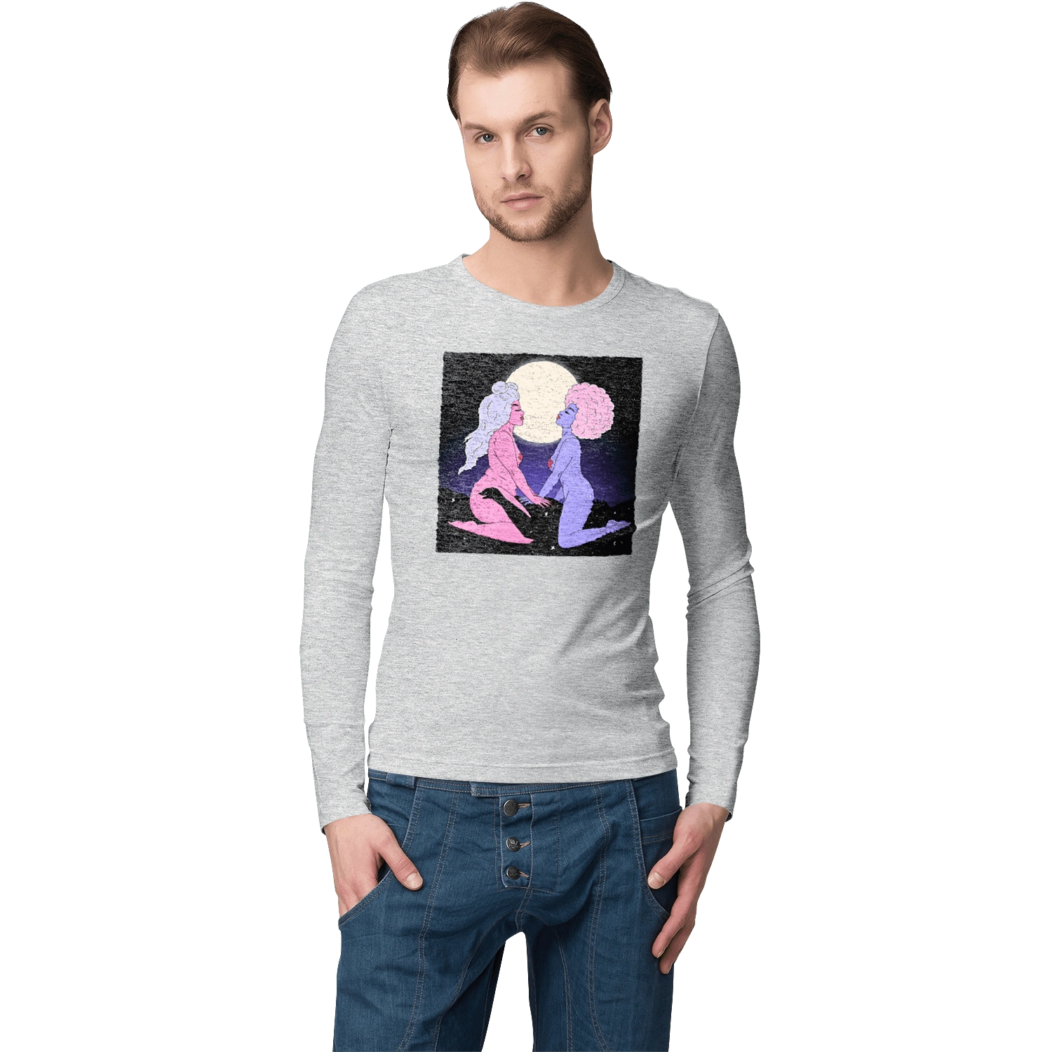 Two Aliens And The Moon