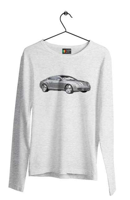 Men`s longsleeve with prints Auto. Auto, car, expensive car, gray car, stylish car. 2070702