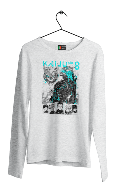 Men's longsleeve with prints Kaiju № 8 Kafka Hibino. Anime, hibino kafka, kafka hibino, kaiju, kaiju 8, kaiju 8, kaiju № 8, manga. 2070702